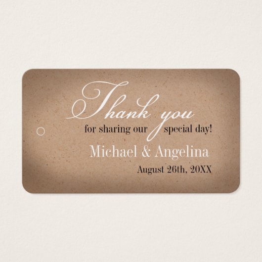 Rustic Kraft Design 100/pk do-it-yourself Mariage  (Devant)