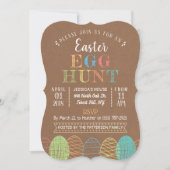 Rustic Kraft Easter Egg Hunt Kaart (Voorkant)