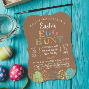 Rustic Kraft Easter Egg Hunt Kaart