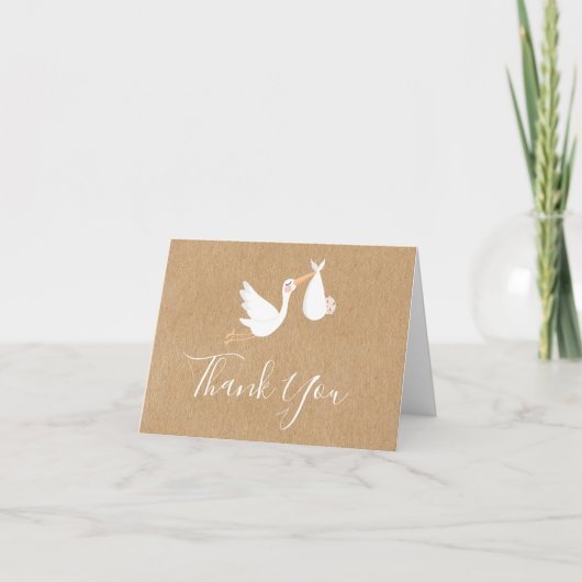 Rustic Kraft Een speciale levering Dank u Kaart (Voorkant)