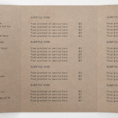 Rustic Kraft Eenvoudige Logo Drievoudige Brochure Drieluik Kaart (Binnenkant midden)