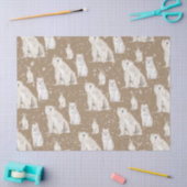 Rustic Kraft Elegant Arctic Winter Snowy Animals Tissuepapier (Craft)