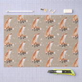 Rustic Kraft Elegant Snowy Winter Animals Red Fox Tissuepapier (Craft)