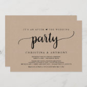 Rustic Kraft Elopement na de bruiloft Kaart (Voorkant / Achterkant)