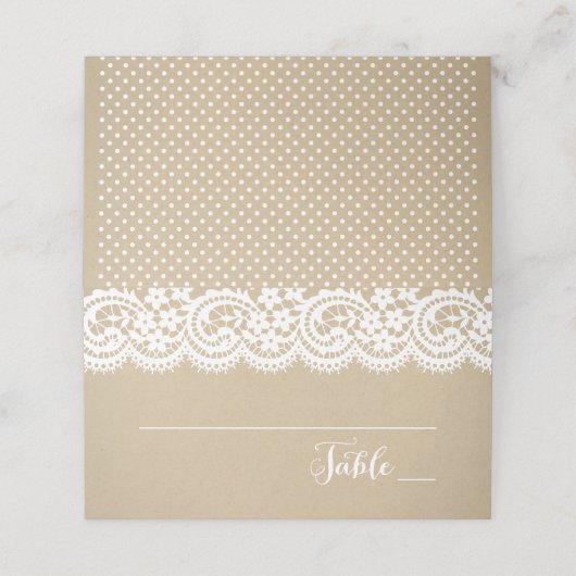 Rustic Kraft en Lace Wedding (Buitenkant ongevouwen)
