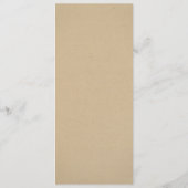 Rustic Kraft en Lace Wedding Dinner Menu (Achterkant)