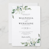 Rustic Kraft Eucalyptus Botanical Wedding Kaart (Voorkant)
