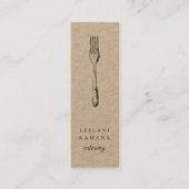 Rustic Kraft Fork Mini Visitekaartje (Voorkant)