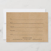 Rustic Kraft Garland Gift Certificate Loyalty Card (Achterkant)