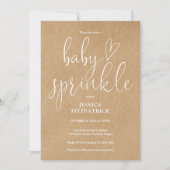 Rustic Kraft Geslachtsneutrale Baby Sprinkle Showe Kaart (Voorkant)