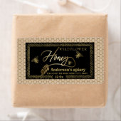 rustic Kraft Gold bijenhoningpot Etiket (Insitu)
