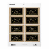 rustic Kraft Gold bijenhoningpot Etiket (Full Sheet)