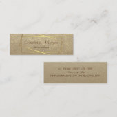 Rustic Kraft, Gold Confetti, Lijst Mini Visitekaartje (Voorkant / Achterkant)