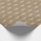 Rustic Kraft Gold Woodland Pine Tree Forest Cadeaupapier (Hoek)