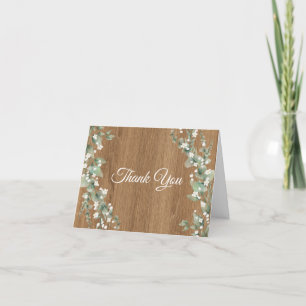 Rustic Kraft Greenery Dank u kaart   Eucalyptus