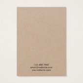 Rustic Kraft Handmade Jewelry Earring Display Kaar Visitekaartje (Achterkant)