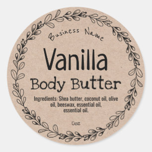 Rustic Kraft Homemade Product Labels