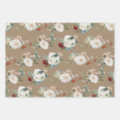 Rustic Kraft-kerst Bouquets Sprigs & Posies Inpakpapier Vel (Voorkant 2)