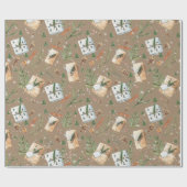 Rustic Kraft kerstfeestdag cadeaupakketten Cadeaupapier (Vlak)