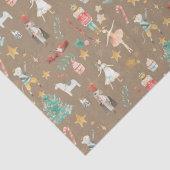 Rustic Kraft Kerstmis Nutkraker Ballet Tissuepapier (Detail)