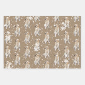 Rustic Kraft Labrador Retriever Dog Falling Snow Inpakpapier Vel (Voorkant 3)