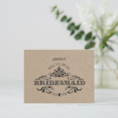 Rustic Kraft  Lijst Be My Bridesmaid Kaart (Staand voorkant)