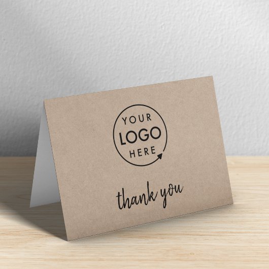 Rustic Kraft Logo | BedrijfsModern Bedankkaart