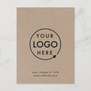 Rustic Kraft Logo BedrijfsModern Briefkaart