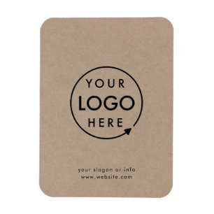 Rustic Kraft Logo BedrijfsModern Magneet
