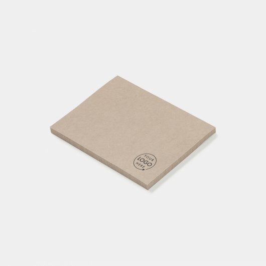 Rustic Kraft Logo | BedrijfsModern Post-it® Notes (Schuin)