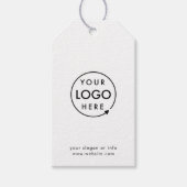 Rustic Kraft Logo | Modern Minimaal Bedrijf Cadeaulabel (Voorkant)