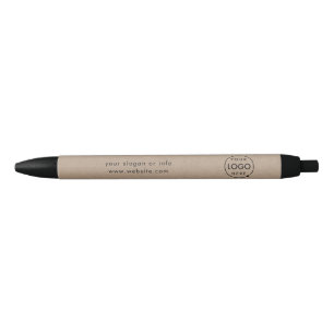 Rustic Kraft Logo Zakelijk Modern Corporatief Zwarte Inkt Pen