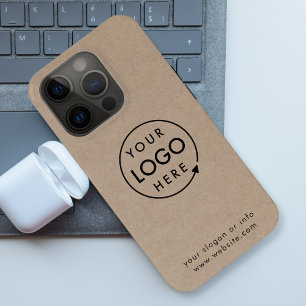 Rustic Kraft Logo   Zakelijk Modern iPhone 15 Pro Hoesje