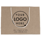 Rustic Kraft Logo | Zakelijk Modern Professioneel Groot Cadeauzakje (Achterkant)