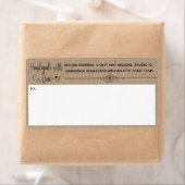 Rustic Kraft Look 2-in-1 Retour & Verzendadres Etiket (Insitu)