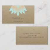 Rustic Kraft, Lotus, Yoga Instructor Visitekaartje (Voorkant / Achterkant)