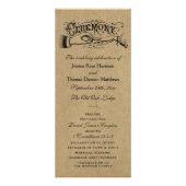 Rustic Kraft Mariage Ceremony Modèles du programme (Devant)