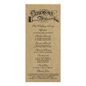 Rustic Kraft Mariage Ceremony Modèles du programme (Dos)