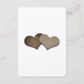 Rustic Kraft Mason Jar Hearts Accommodatie Kaart (Achterkant)