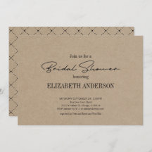Rustic Kraft Modern Script met Ring Vrijgezellenfe