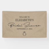 Rustic Kraft Modern Script Vrijgezellenfeest Welko Spandoek (Horizontaal)