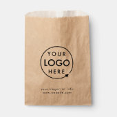 Rustic Kraft | Moderne promotie zakelijke Logo Bedankzakje (Voorkant)