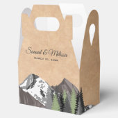 Rustic Kraft Mountain Forest Wedding Bedankdoosjes (Geopend)