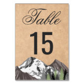 Rustic Kraft Mountain Forest Wedding Kaart (Achterkant)