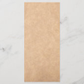 Rustic Kraft Mountain Forest Wedding Menu (Achterkant)