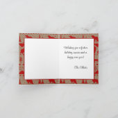 Rustic Kraft Nordic Sweater Red Winter Animals Feestdagen Kaart (Binnen)