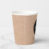 Rustic Kraft Pape, rondom Circle Custom Company Lo Papieren Bekers (Rechts)