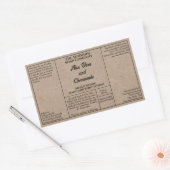 Rustic kraft paper cosmetics bottle label (Envelop)