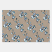 Rustic Kraft Paper Dusty Blue Flower Petals (Voorkant 2)