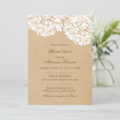 Rustic Kraft Paper Hydrangeas Vrijgezellenfeest Kaart (Staand voorkant)